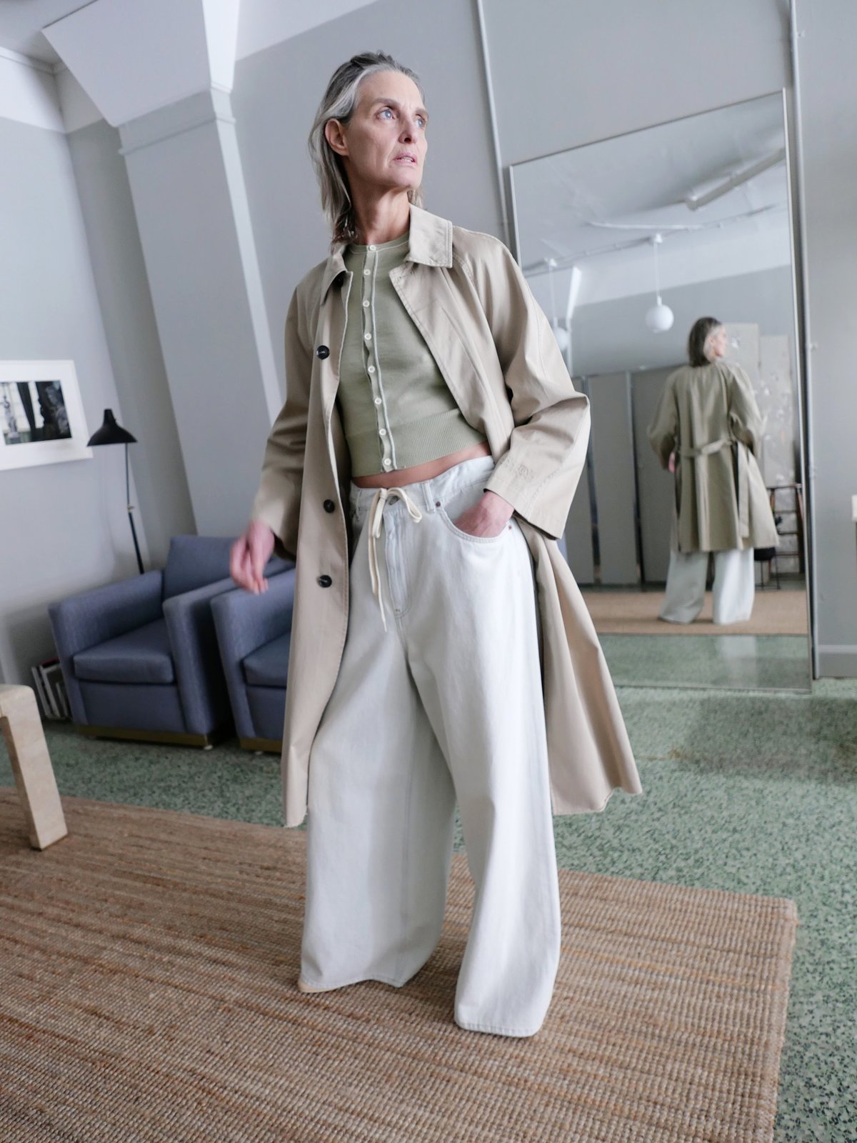 MM6 Maison Margiela BELTED TRENCH COAT - BEIGE | Garmentory