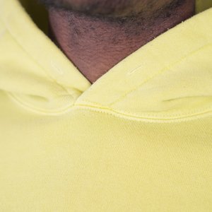 Cav Empt Overdyed Ziggurat Patch Heavy Hoody - Yellow Cav Empt Overdyed Ziggurat Patch Heavy Hoody - Yellow