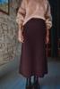 L'envers Augustine Merino Wool Flare Skirt - Plum - Thumbnail 2