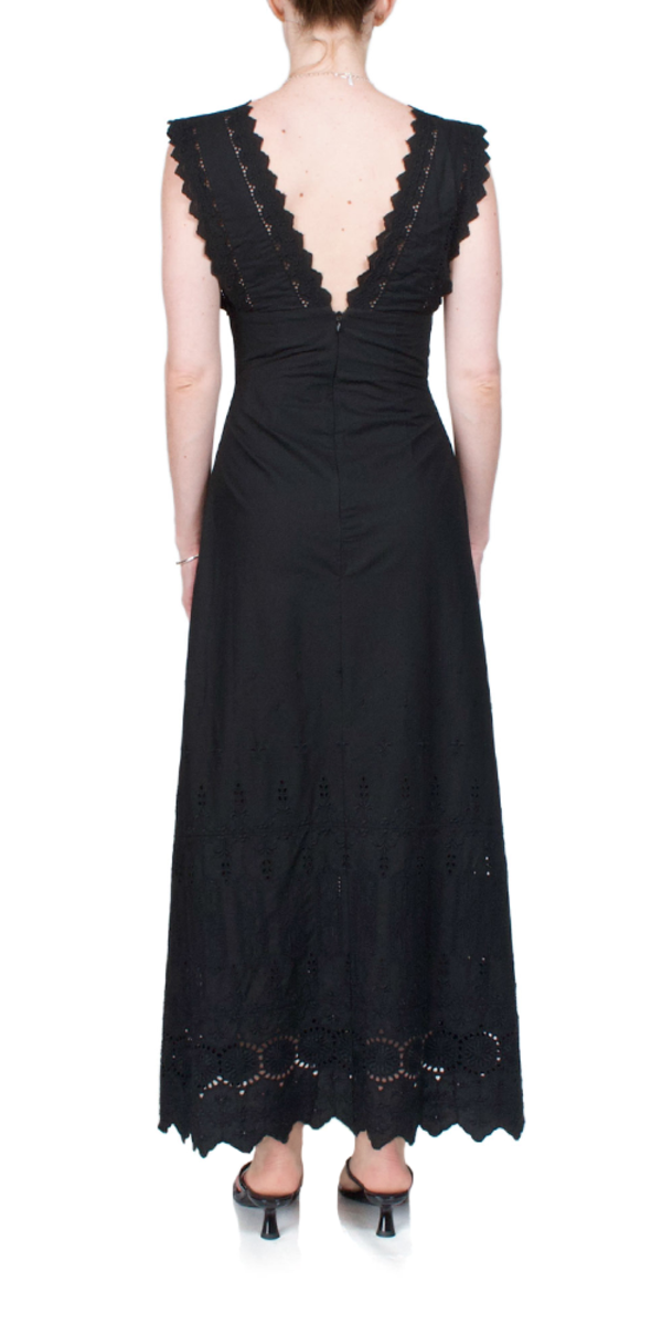 farm rio bossa banana metallic jacquard maxi dress Bossa Banana Knit Dress