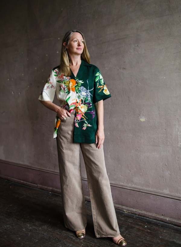 ALEMAIS Aggie Floral Linen-Blend Camp Shirt main image 1