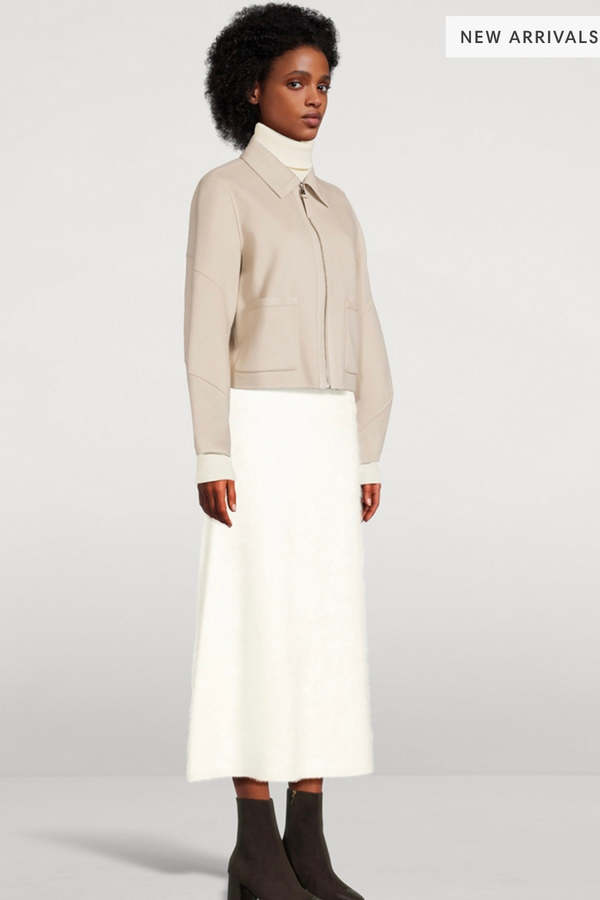 【関税込み】MACKAGE オフホワイト Solana ジャケット Solana, double-face wool balloon sleeved short jacket