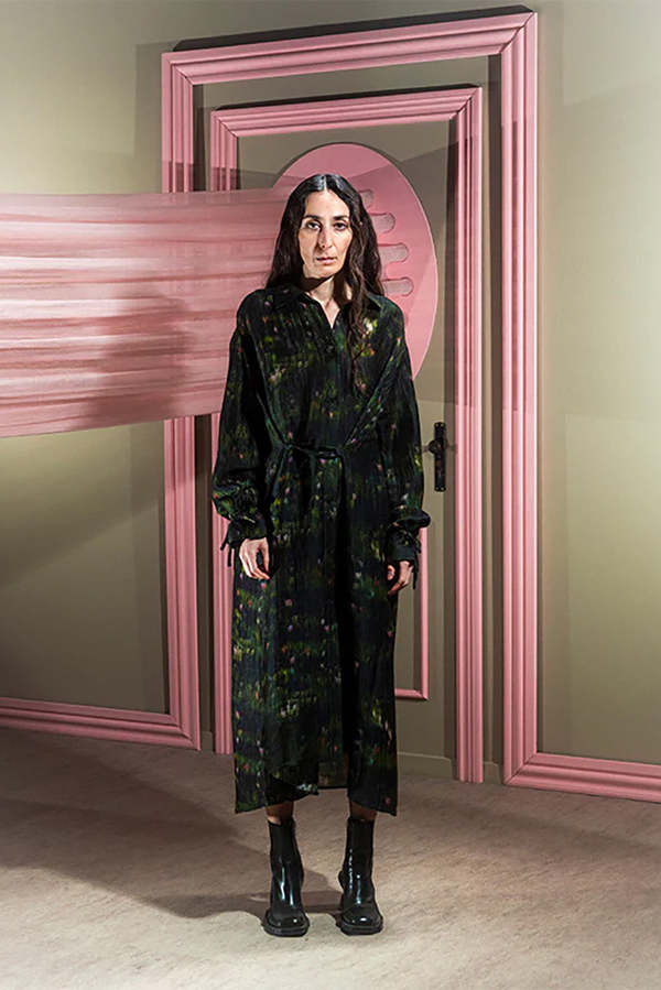 Henrik Vibskov Pull Silk Dress - Dark Bouquet | Garmentory