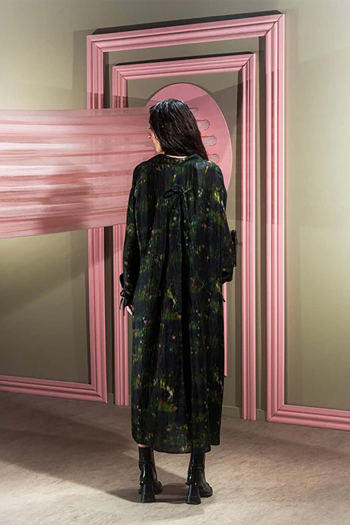 Henrik Vibskov Pull Silk Dress - Dark Bouquet | Garmentory