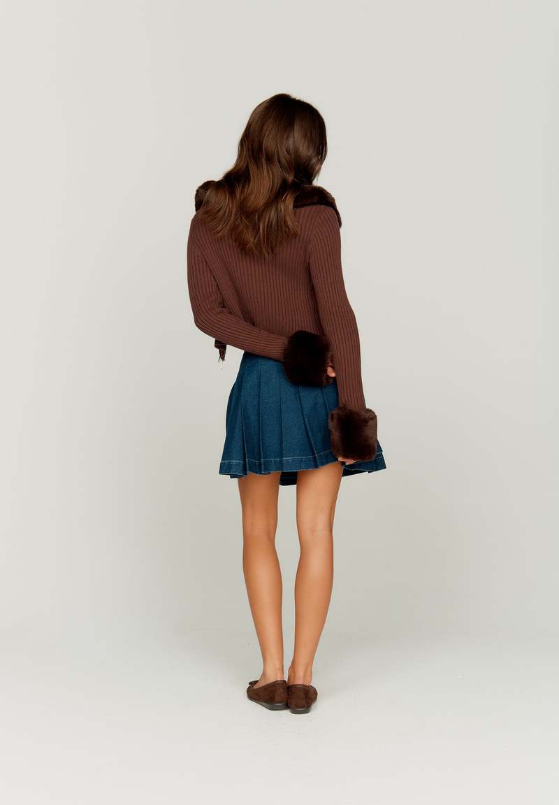 House of Sunny Peggy Jacket - Chocolate