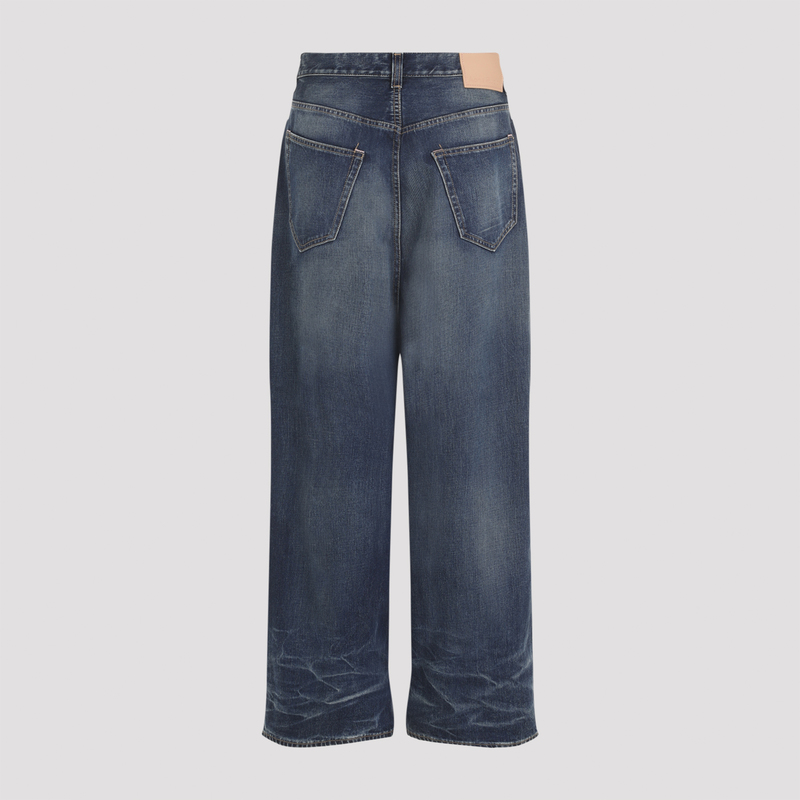 Acne Studios 2023M Broadway Cotton Jeans - MID BLUE | Garmentory