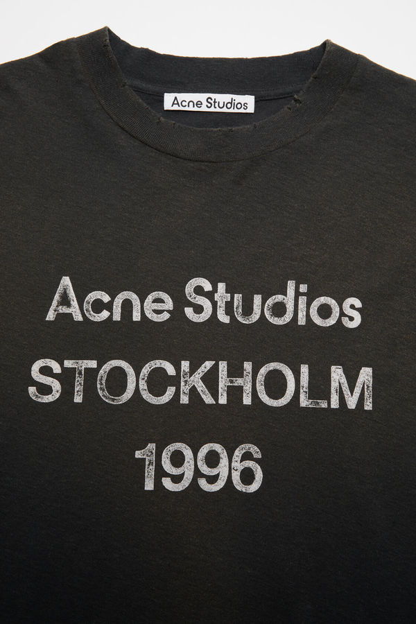 Acne Studios Logo 1996 Long Sleeve T Shirt - Faded black | Garmentory