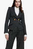 Smythe Crossover Blazer - Black Tweed - Thumbnail 2