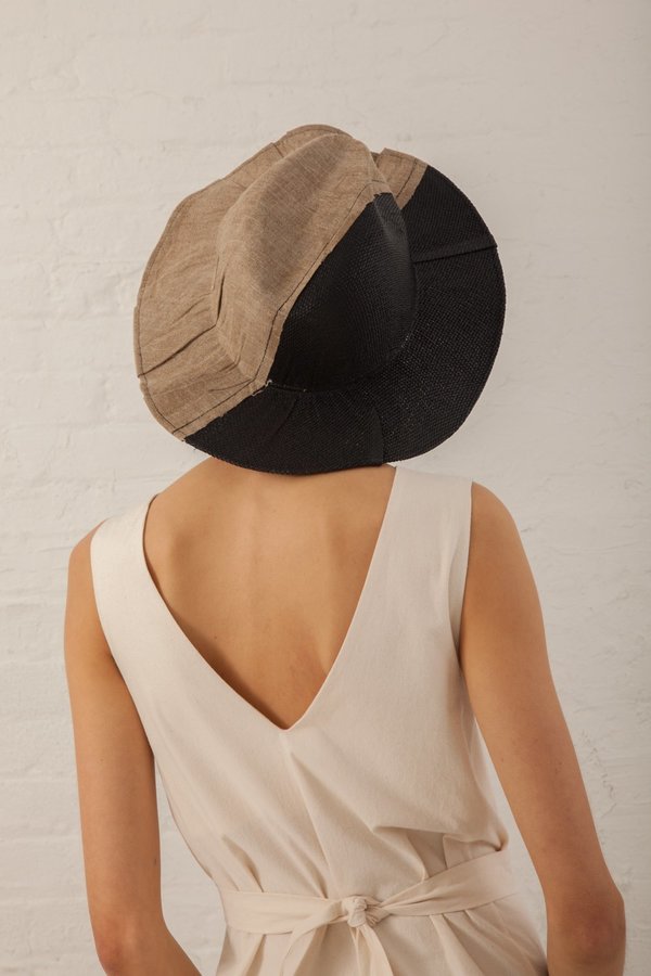 Reinhard Plank Jute & Paper Hat - Black/Natural Reinhard Plank Jute & Paper Hat - Black/Natural