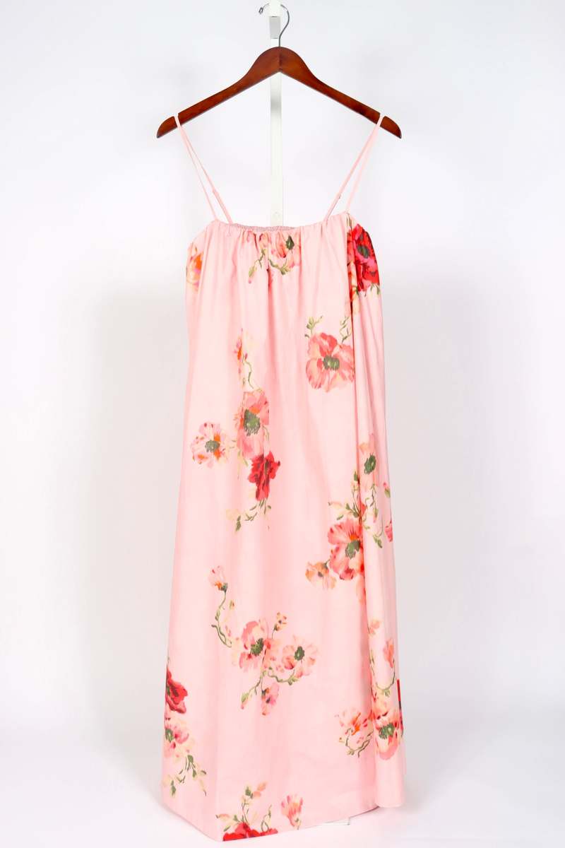 Zimmermann Lightburst Puff Midi Dress - Red Floral