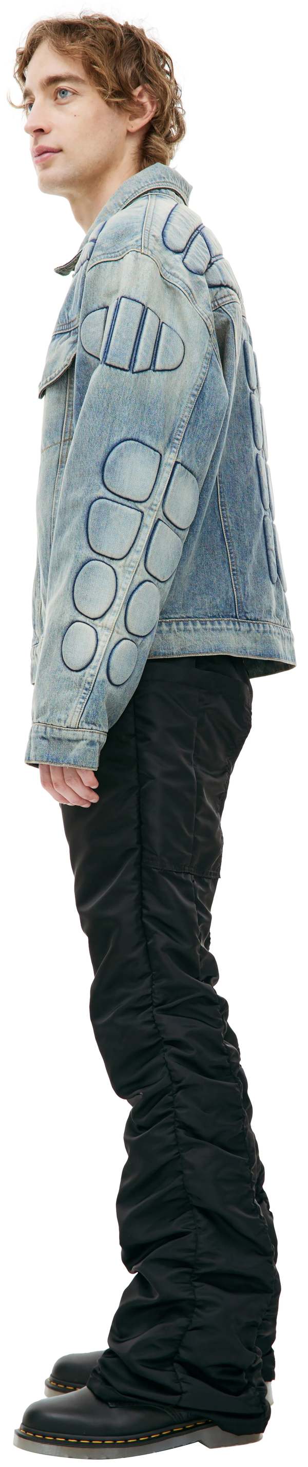 Satoshi Nakamoto Denim Moto Jacket - Blue | Garmentory