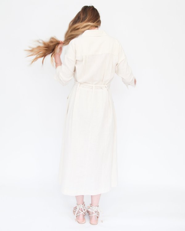 Esby Mabel Shirt Dress - Natural Esby Mabel Shirt Dress - Natural