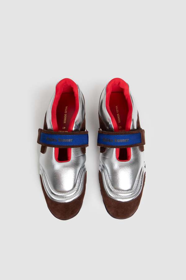 Wales Bonner Jewel Sneaker - Brown/Silver | Garmentory Wales