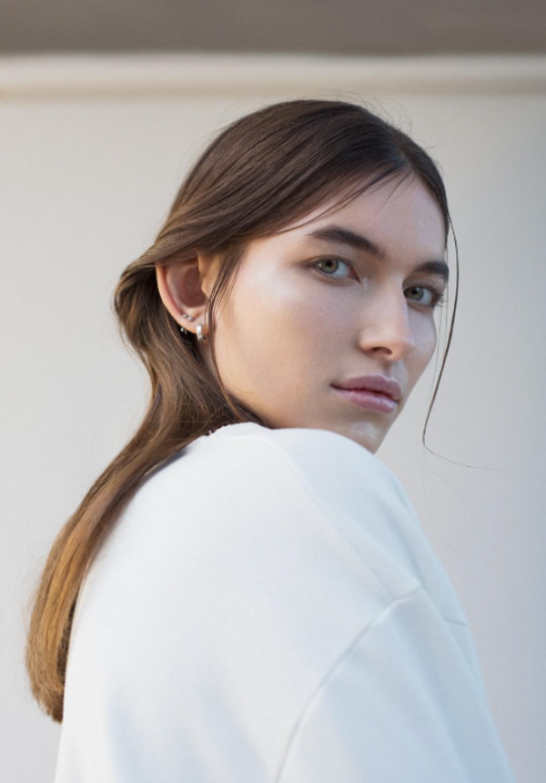 unisex Ade Velkon raw pullover white unisex Ade Velkon raw pullover white