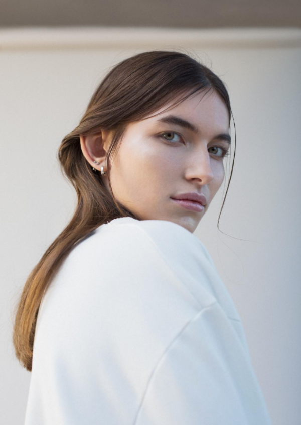 unisex Ade Velkon raw pullover white unisex Ade Velkon raw pullover white