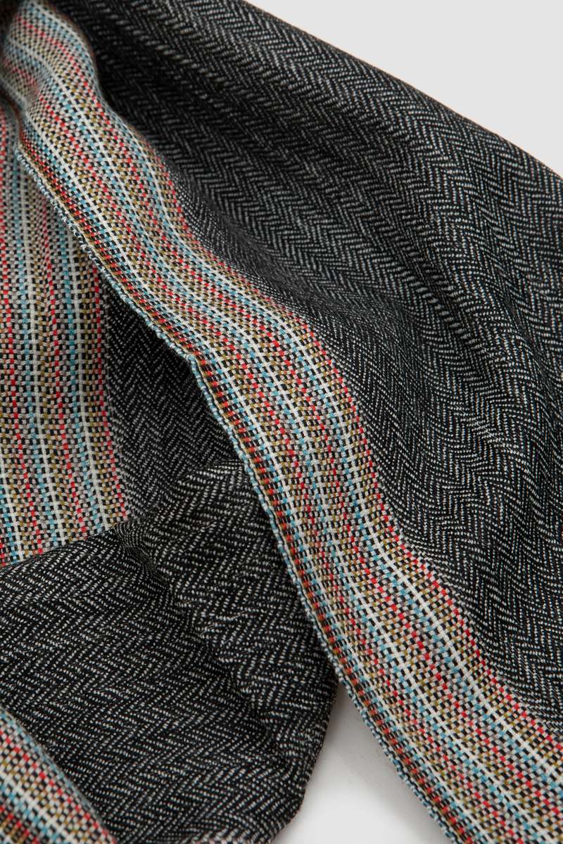 トップス UNIVERSAL PRODUCTS MERINO WOOL BORDER UNIVERSAL PRODUCTS. / MERINO WOOL BORDER CREW NECK KNIT