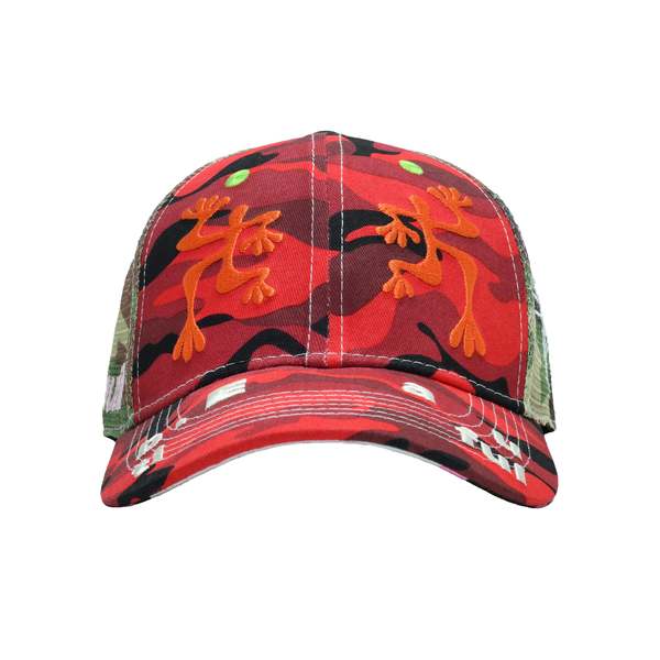 b.eautiful Biyu Trucker Hat - Red Camo | Garmentory