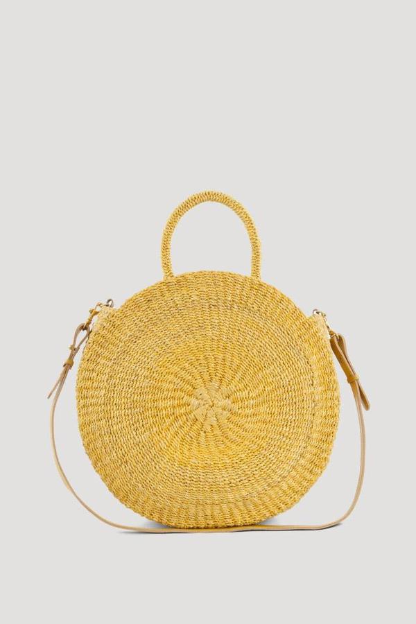 Clare V. Alice Woven Tote in Yellow Clare V. Alice Woven Tote in Yellow