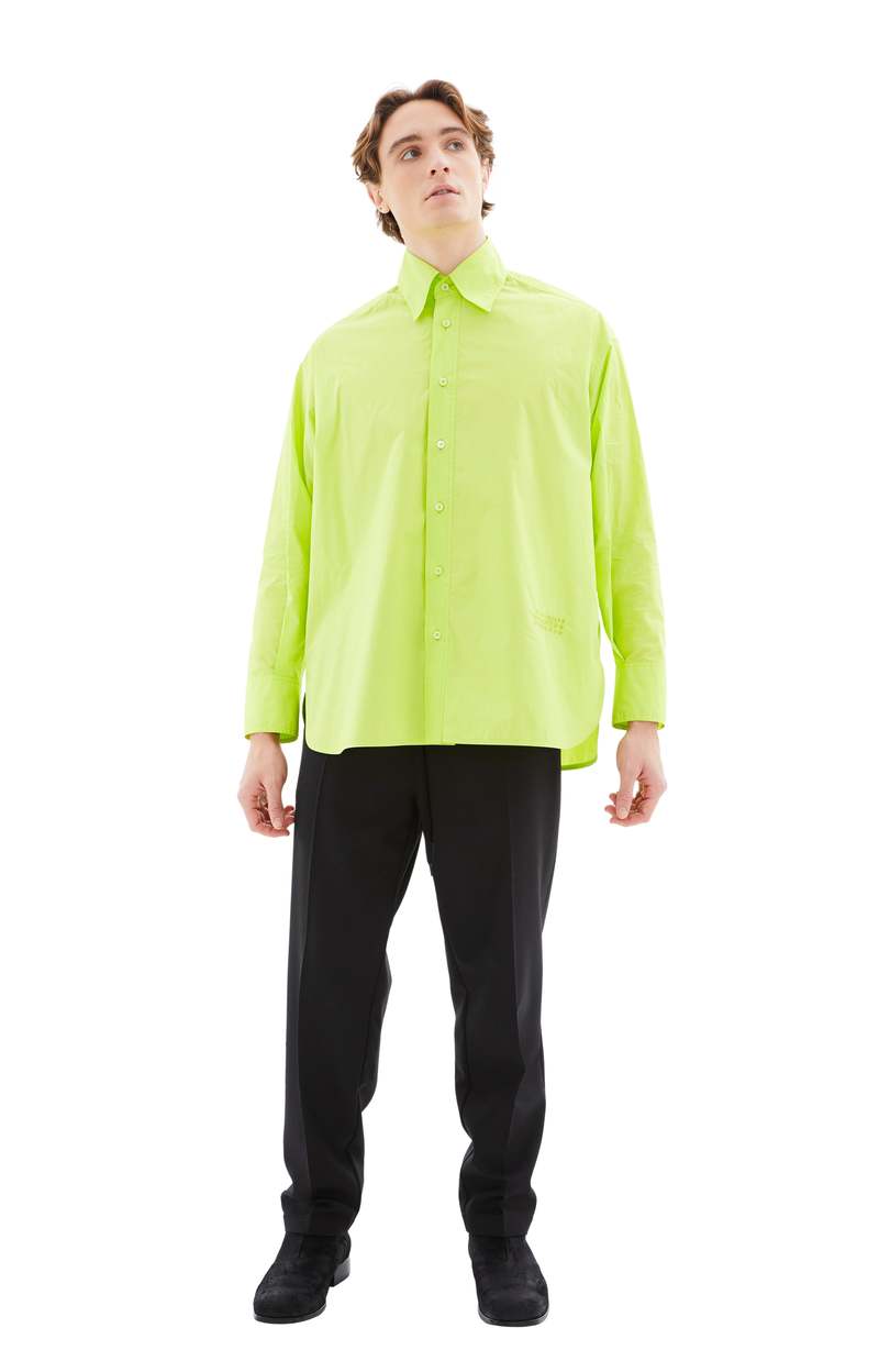 Maison Margiela Cotton Long Sleeve Shirt - Neon Green | Garmentory Maison Margiela Cotton Long Sleeve Shirt - Neon Green | Garmentory