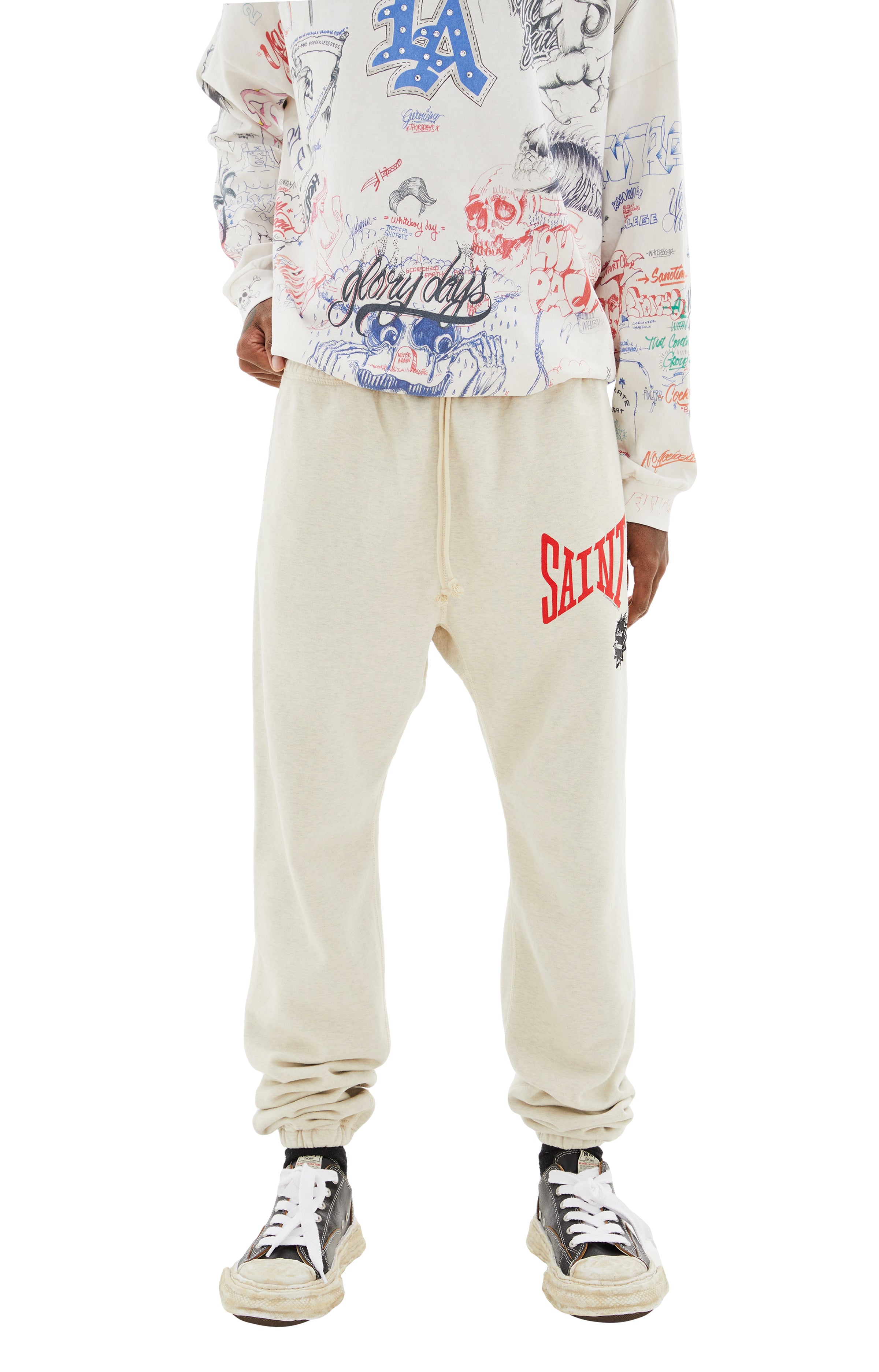 Saint Michael Saint Logo Sweatpants - Grey | Garmentory