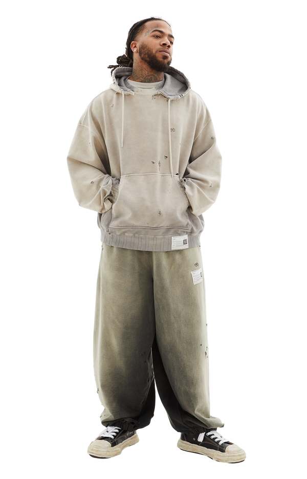 MIHARA YASUHIRO 国内買付 Sun Faded Like Huge Zip-up Hoodie Mihara Yasuhiro Sun Faded Hoodie - Beige | Garmentory