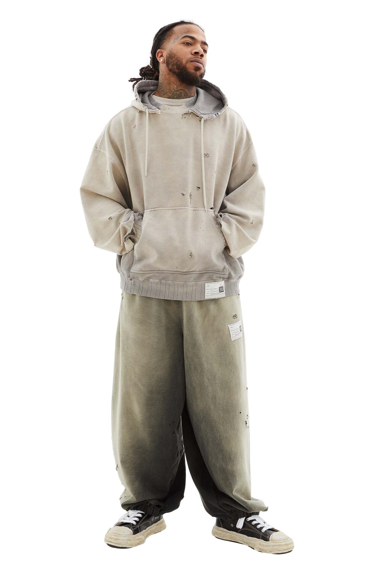 Mihara Yasuhiro Sun Faded Hoodie - Beige | Garmentory