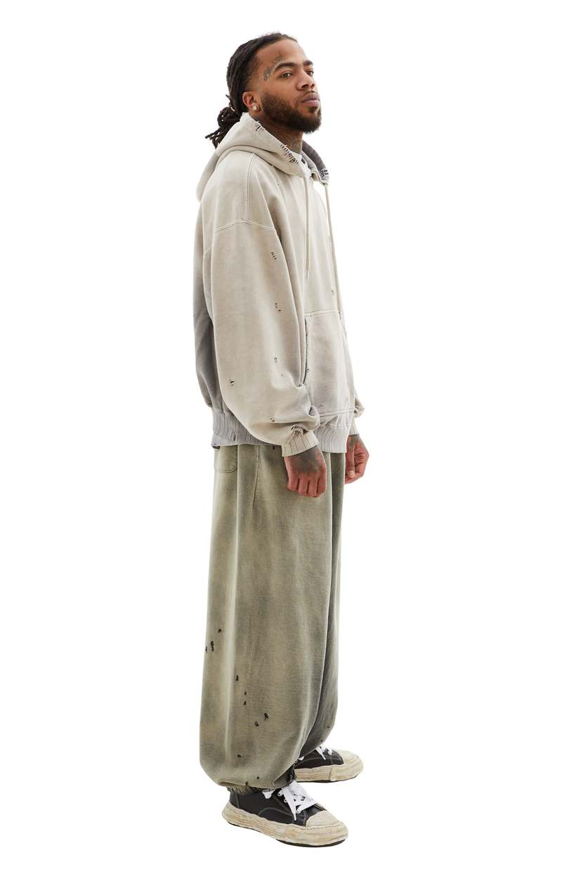MIHARA YASUHIRO◆Sunfaded Huge Hoodie//ダメージ加工/使用感有/36/コットン/B12HD541 Maison MIHARA YASUHIRO Spring/Summer 2025 collection