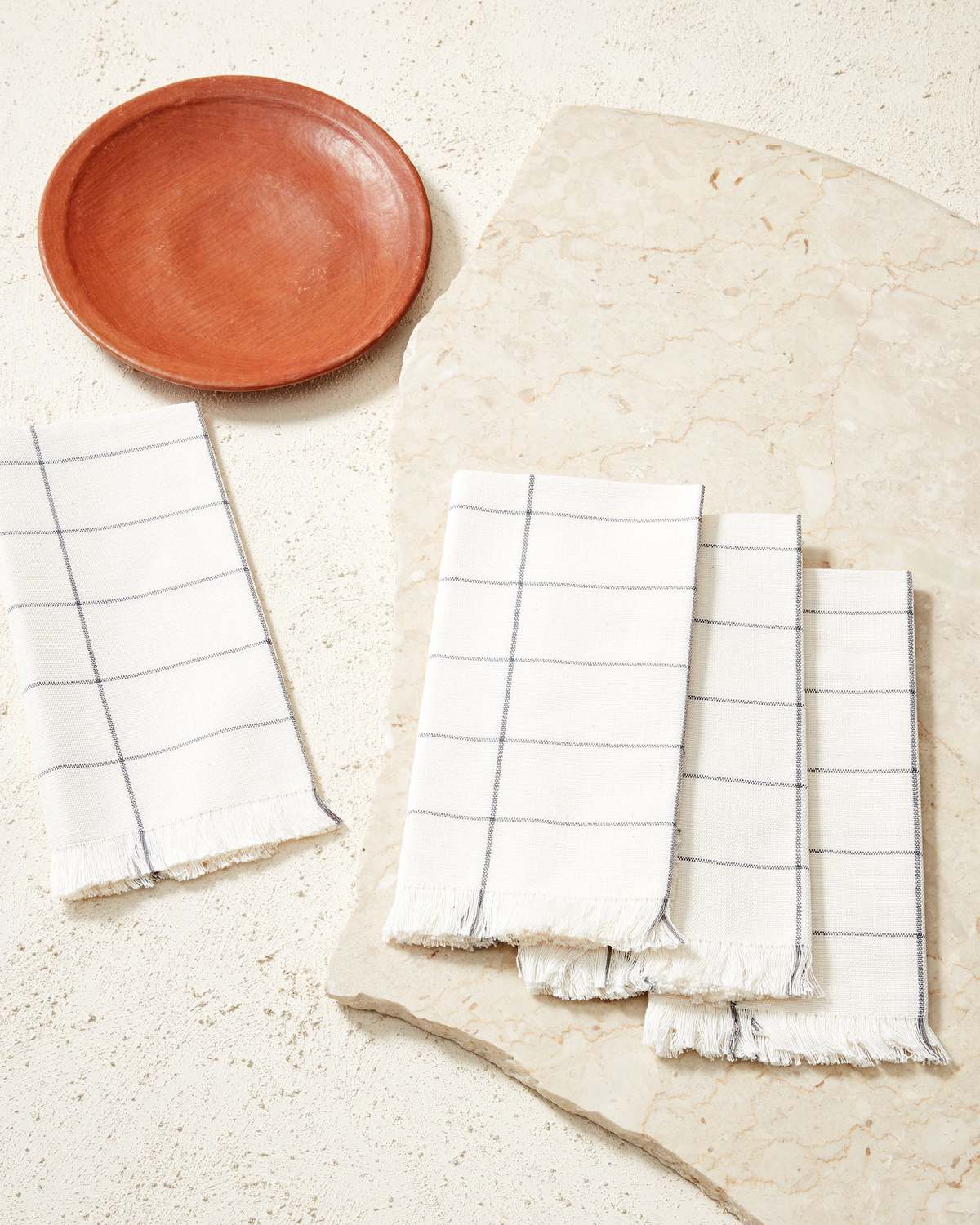 Grid Napkin - Cream - Thumbnail 3