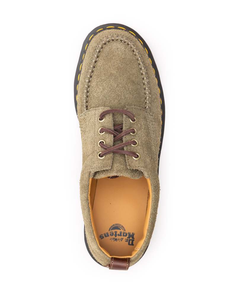 Dr. Martens Lowell Hairy Suede Shoes - OLIVE | Garmentory