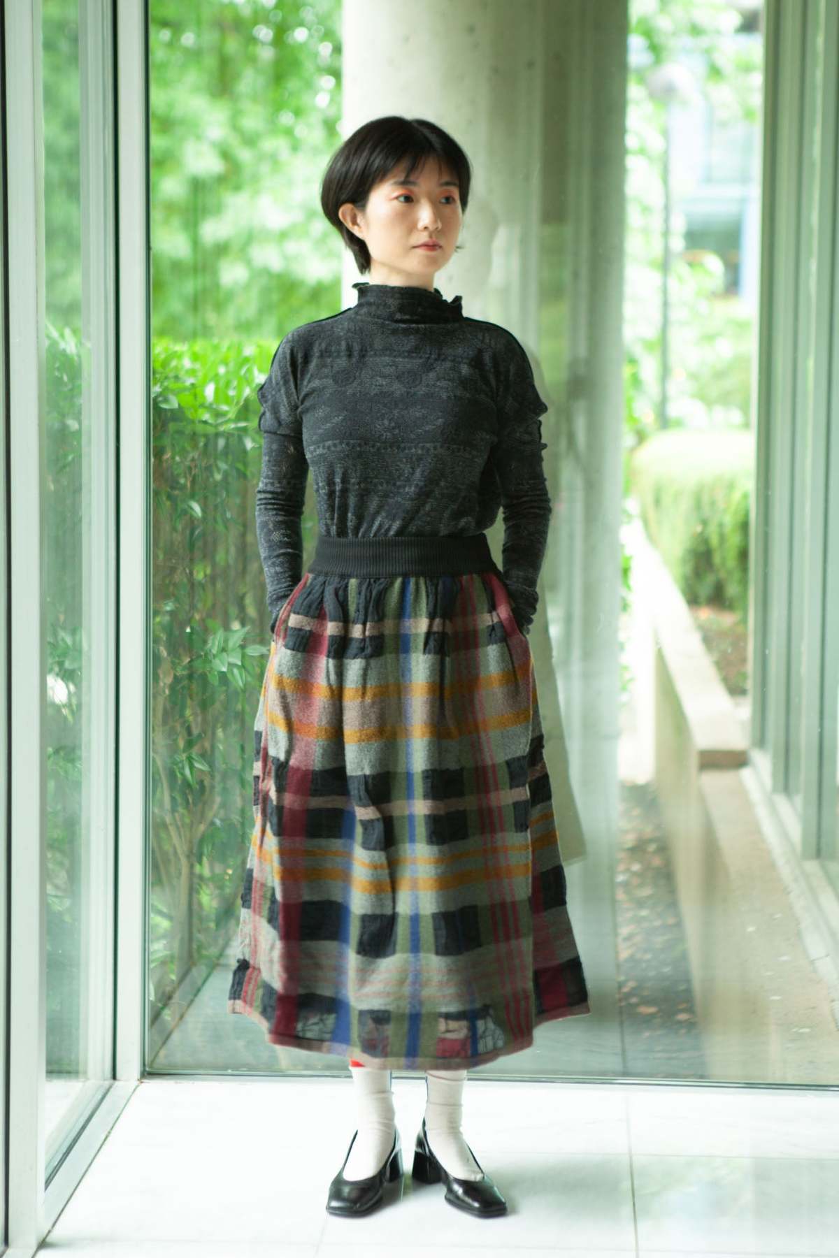 [40% off] M. & Kyoko Denim Skirt - Black Denim