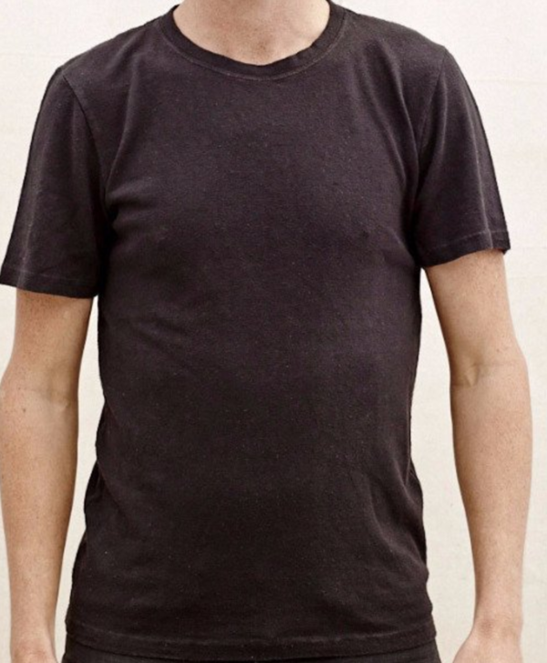 100% Hemp Tee 8 oz, Washed Black 100% Hemp Tee 8 oz, Washed Black