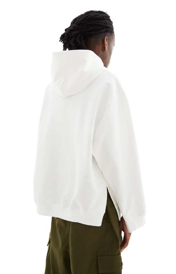 ★MARNI★ Floral Print Logo Hood Natural White FUMU0067PNUSC White cotton hoodie with flower prints | Marni