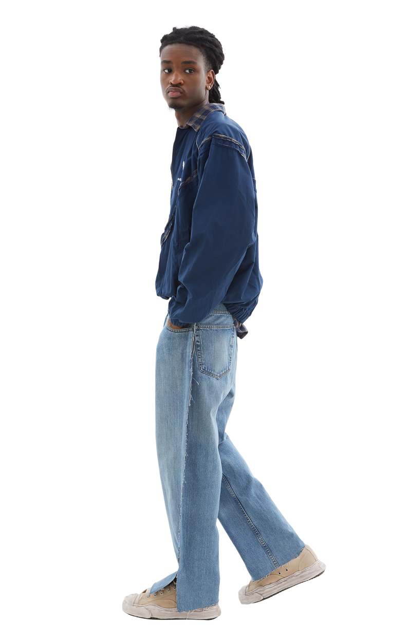 ◆2000Archives◆ ADDICTED DENIM VINTAGE BLUE 2A25D1PT03BL EDIKTED Graphic Vintage Washed Low Rise Jeans - BLUE - M