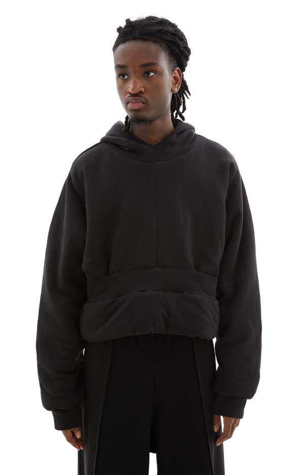 トップス PROTOTYPES ss24 Body Fit Hoodie Prototypes Padded Hoodie - Black | Garmentory