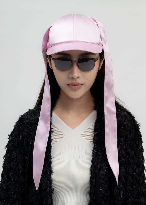 MASU LONG EAR CAP MASU ロングイヤー サテンキャップ BLACK 24ss