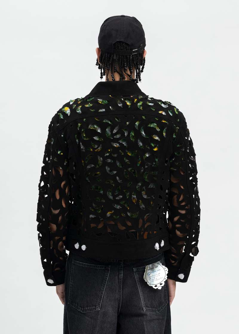 MASU 24SS WINGCUT LEATHER TRUCKER JACKET