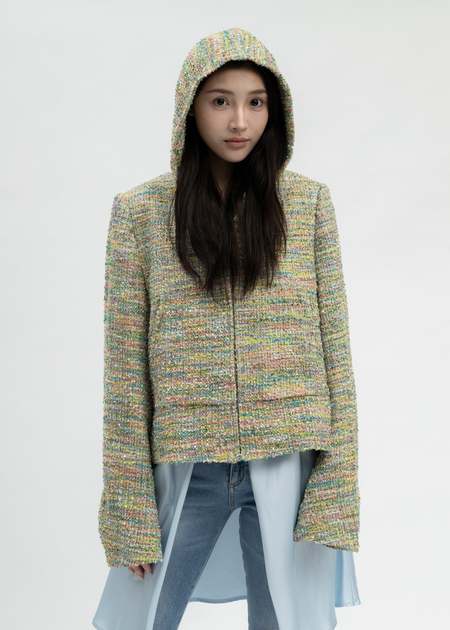 MASU SALMON GALAXY CUT LEATHER JACKET - Pink | Garmentory