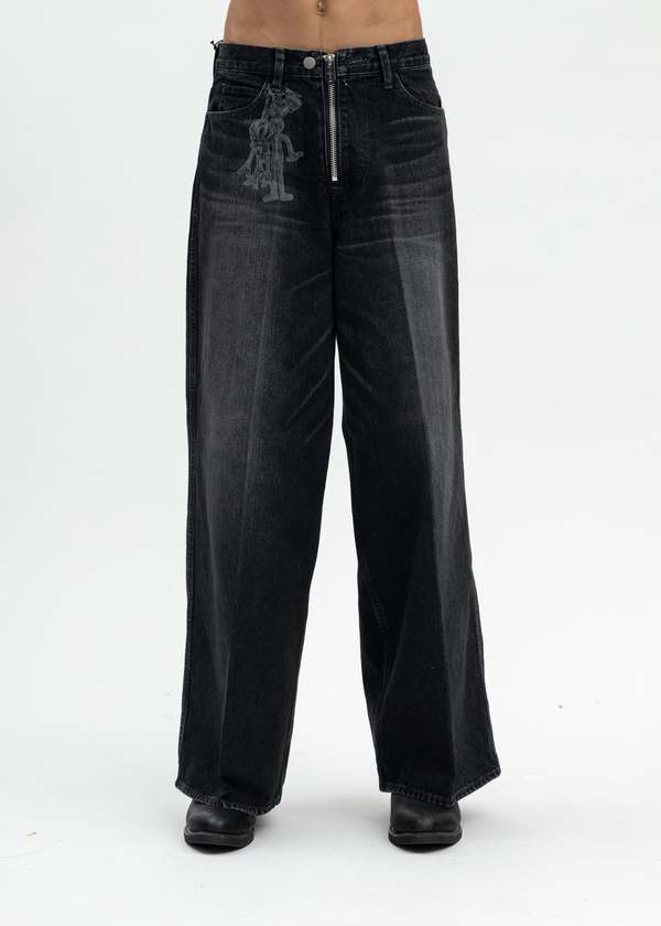 パンツ 23aw MASU BAGGY JEANS FADED BLACK size42 FADED BLACK 