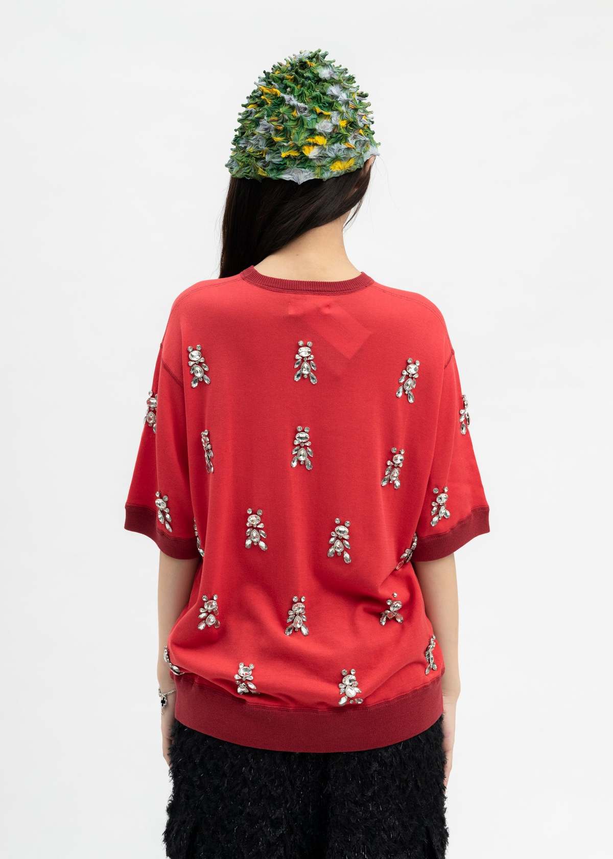 Masu Bijoux Bear Knit T-shirt - Red | Garmentory