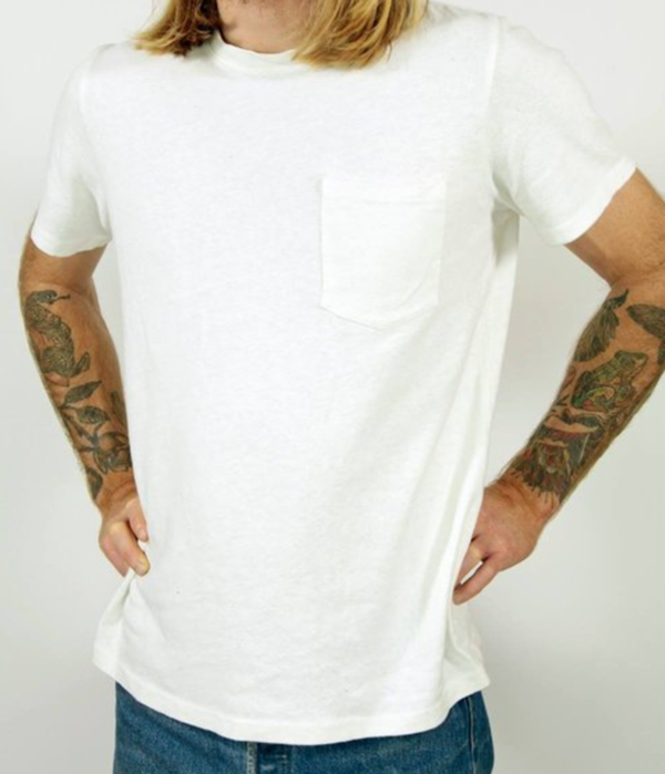 Baja SS Pocket Tee 7oz, Optic White Baja SS Pocket Tee 7oz, Optic White