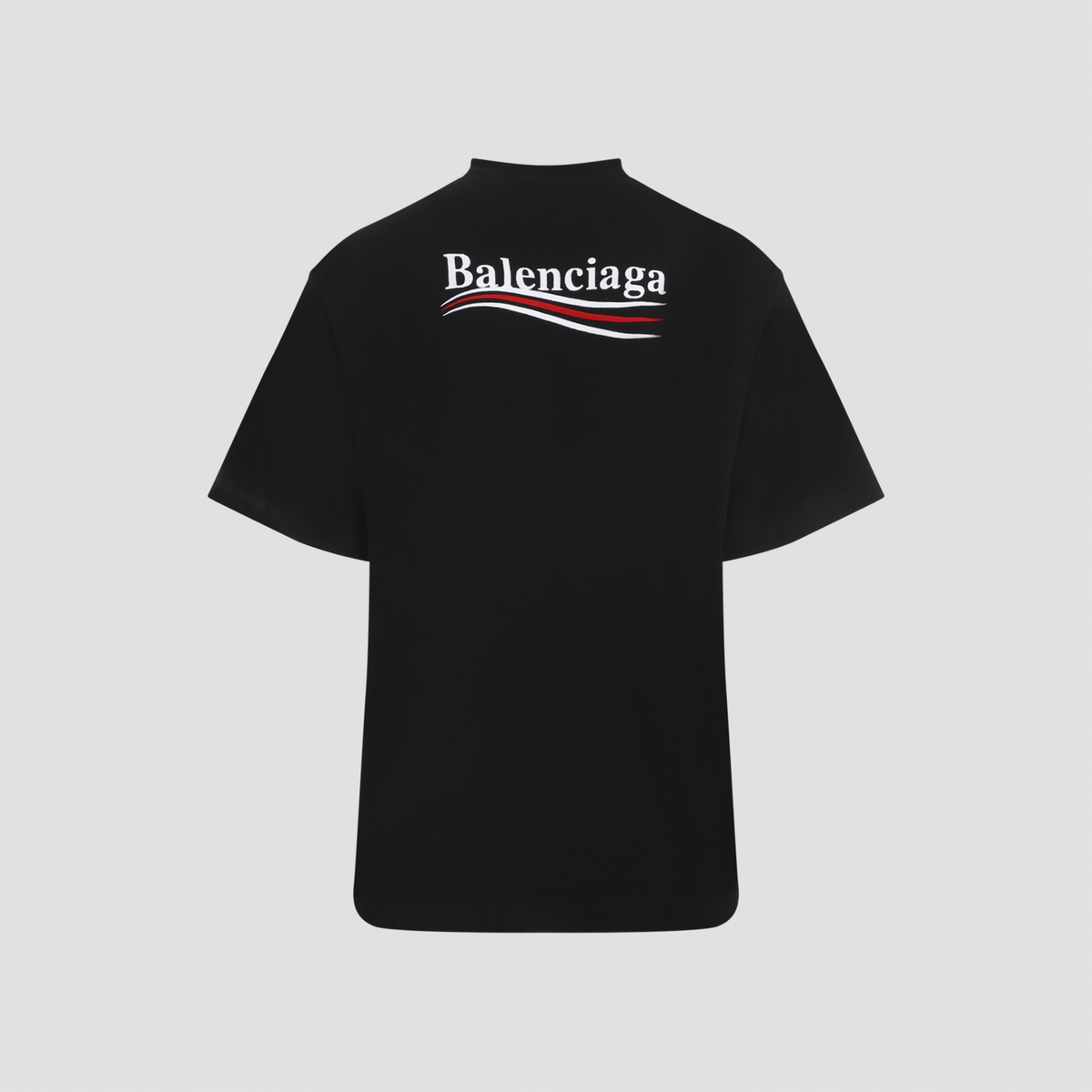 Balenciaga Large Fit Cotton T-Shirt - Black/White | Garmentory