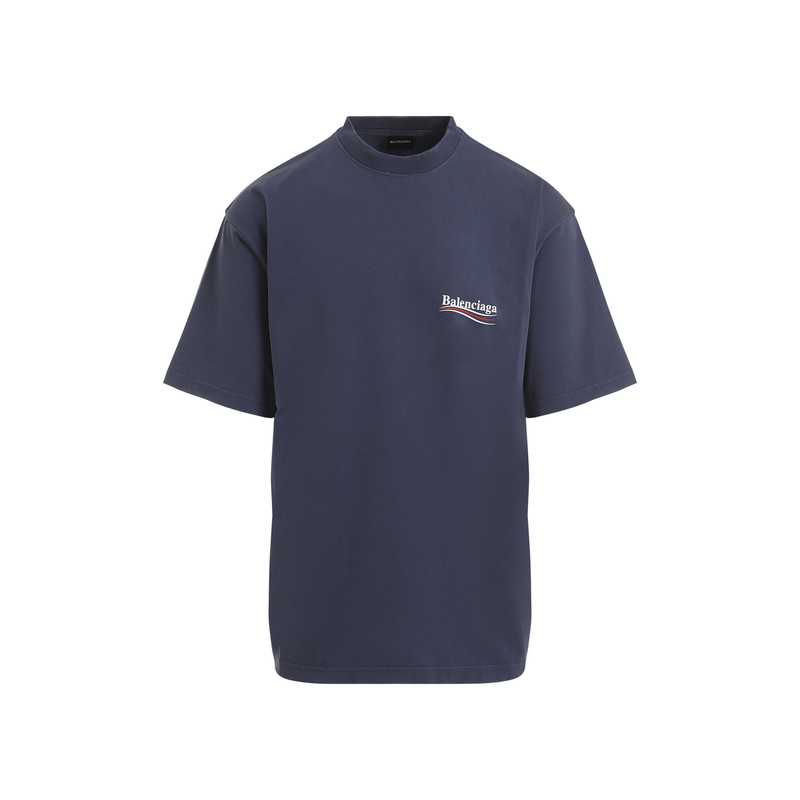 Tシャツ・カットソー *BALENCIAGA* Large fit short sleeve t-shirt washed blue whit Balenciaga Large Fit T-Shirt - Washed Blue | Garmentory