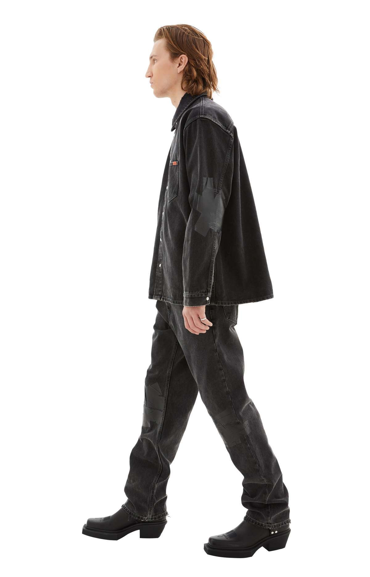 Martine Rose Denim Overshirt - Black Wash/Gaffer Tape | Garmentory
