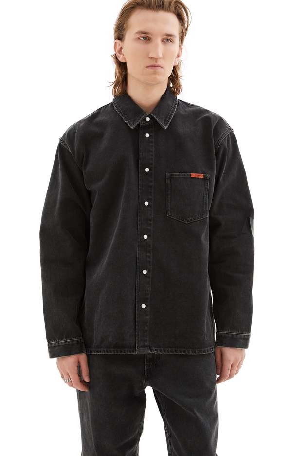 Martine Rose Denim Overshirt - Black Wash/Gaffer Tape | Garmentory
