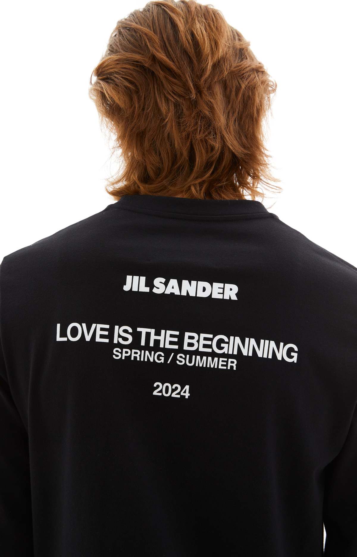 【Jil Sander】long-sleeved logo t-shirt（関税込み） Jil Sander Men's Long Sleeve Logo T-Shirt in Dark Sand Jil