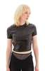 Mugler Tulle Stretch Top with Sequins - Black - Thumbnail 1