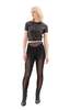 Mugler Tulle Stretch Top with Sequins - Black - Thumbnail 2