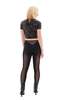 Mugler Tulle Stretch Top with Sequins - Black - Thumbnail 5