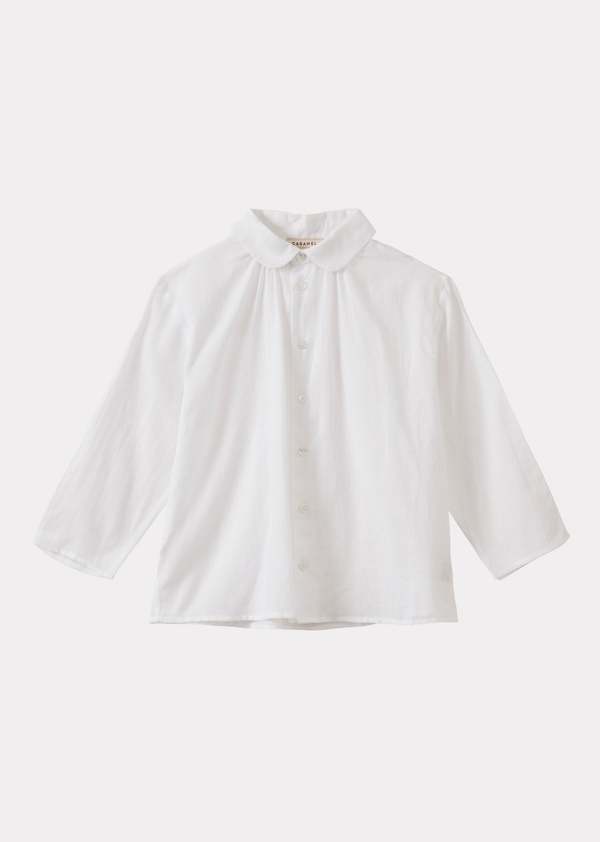 Kids Caramel ALOE CHILDREN'S COTTON SHIRT - WHITE