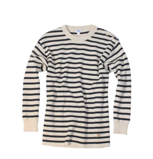 Armor Lux Fouesnant Wool Sweater, Nature / Navy Armor Lux Fouesnant Wool Sweater, Nature / Navy